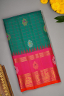Gadwal Silk Dark Green Saree
