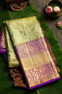 Kancheepuram Silk Mehendi Green Saree