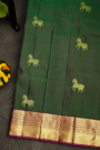 Kancheepuram Silk Bottle Green Saree