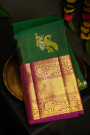 Kancheepuram Silk Bottle Green Saree