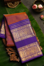 Kancheepuram Silk Rust Saree