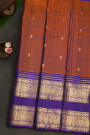 Kancheepuram Silk Rust Saree