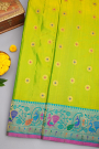 Gadwal Silk Parrot Green Saree