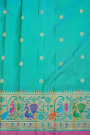 Gadwal Silk Parrot Green Saree