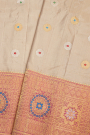 Gadwal Silk Cream Saree
