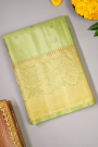 Gadwal Silk Pista Green Saree