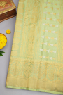 Gadwal Silk Pista Green Saree