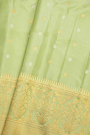 Gadwal Silk Pista Green Saree