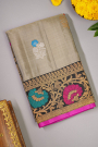 Gadwal Silk Grey Saree