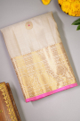 Gadwal Silk Cream Saree