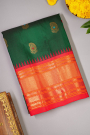 Gadwal Silk Bottle Green Saree