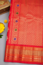 Gadwal Silk Bottle Green Saree