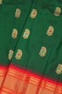 Gadwal Silk Bottle Green Saree