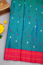 Gadwal Silk Peacock Blue Saree