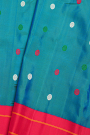 Gadwal Silk Peacock Blue Saree