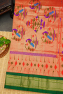 Paithani Weaving Silk Pink Saree