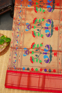 Paithani Silk Turquoise Green Saree