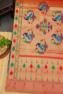 Paithani Weaving Silk Navy Blue Saree