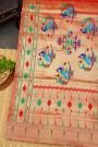Paithani Silk Red Saree