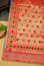 Paithani Silk Peacock Blue Saree