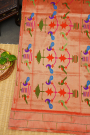 Paithani Silk Baby Pink Saree