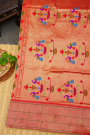 Paithani Silk Peacock Blue Saree