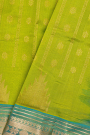 Kuppadam Sico Parrot Green Saree