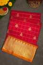 Venkatagiri Silk Red Saree