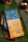 Kancheepuram Silk Peacock Blue Saree