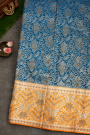 Kancheepuram Silk Peacock Blue Saree