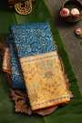 Kancheepuram Silk Peacock Blue Saree