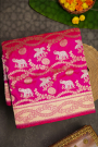 Banarasi Silk Magenta Saree