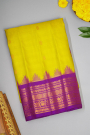 Gadwal Silk Lime Yellow Saree