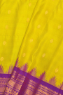 Gadwal Silk Lime Yellow Saree