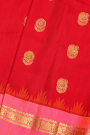 Gadwal Silk Red Saree
