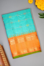 Gadwal Silk Sky Blue Saree