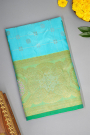 Gadwal Silk Sky Blue Saree