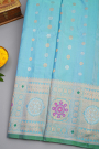 Gadwal Silk Sky Blue Saree