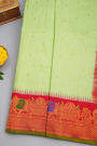 Gadwal Silk Pista Green Saree