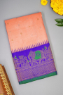 Gadwal Silk Light Peach Saree
