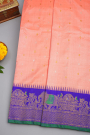 Gadwal Silk Light Peach Saree