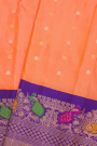 Gadwal Silk Peach Saree