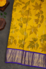 Kanchi Eco Print Silk Yellow Saree