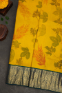 Kanchi Eco Print Silk Yellow Saree