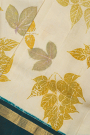 Kanchi Eco Print Silk Off White Saree