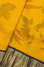 Kanchi Eco Print Silk Yellow Saree