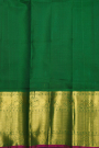 Kancheepuram Eco Print Silk Sky Blue Saree