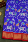 Ikat Silk Royal Blue Saree