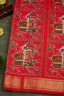 Ikat Silk Royal Blue Saree