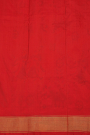 Ikat Silk Red Saree